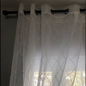 Moroccan Style white sheer curtains